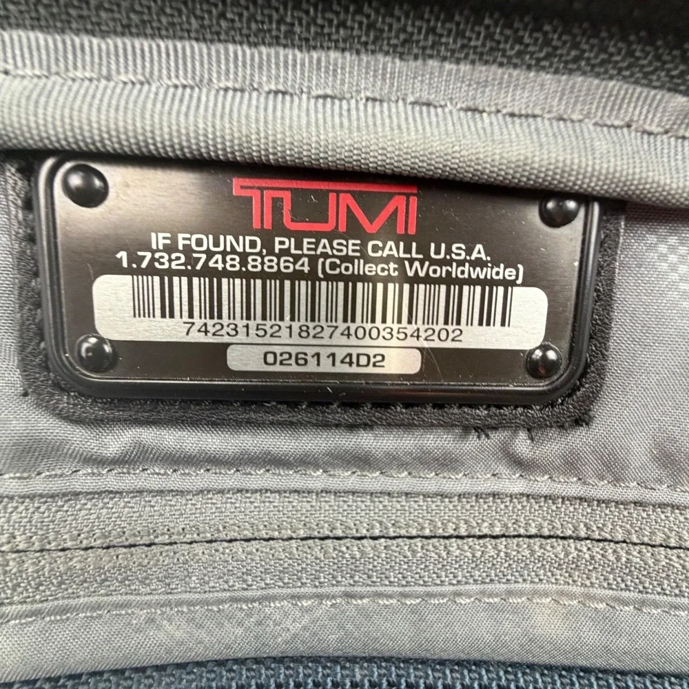 Tumi‎ Alpha Ballistic Nylon Slim Deluxe Portfolio Briefcase Black Mens